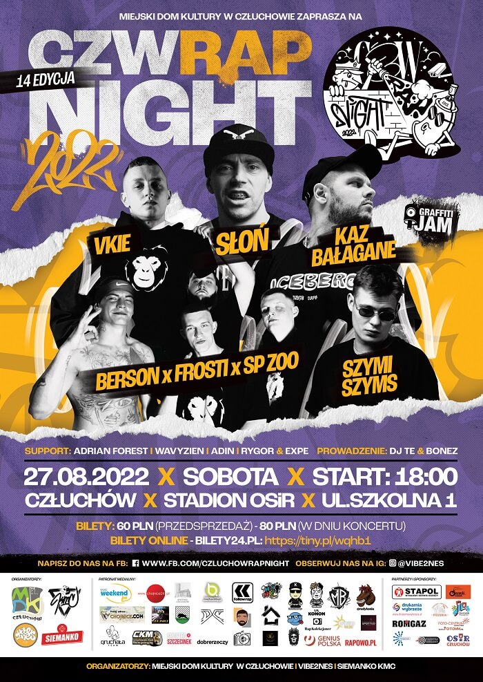 CZW RAP NIGHT 2022 - plakat na stronę