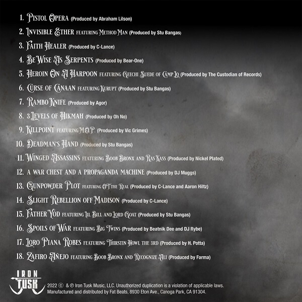 Vinnie Paz - Tortured In the Name of Gods Unconditional Love - tracklist