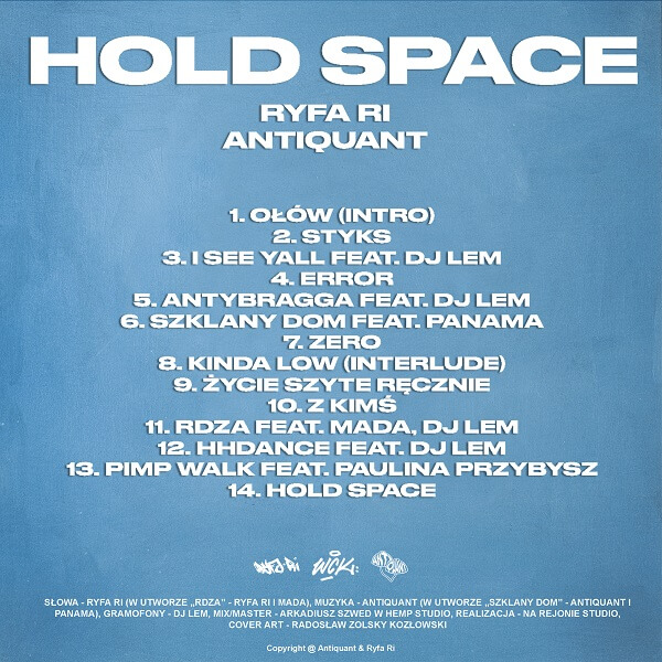 RYFA RI X ANTIQUANT – HOLD SPACE - TRACKLISTA