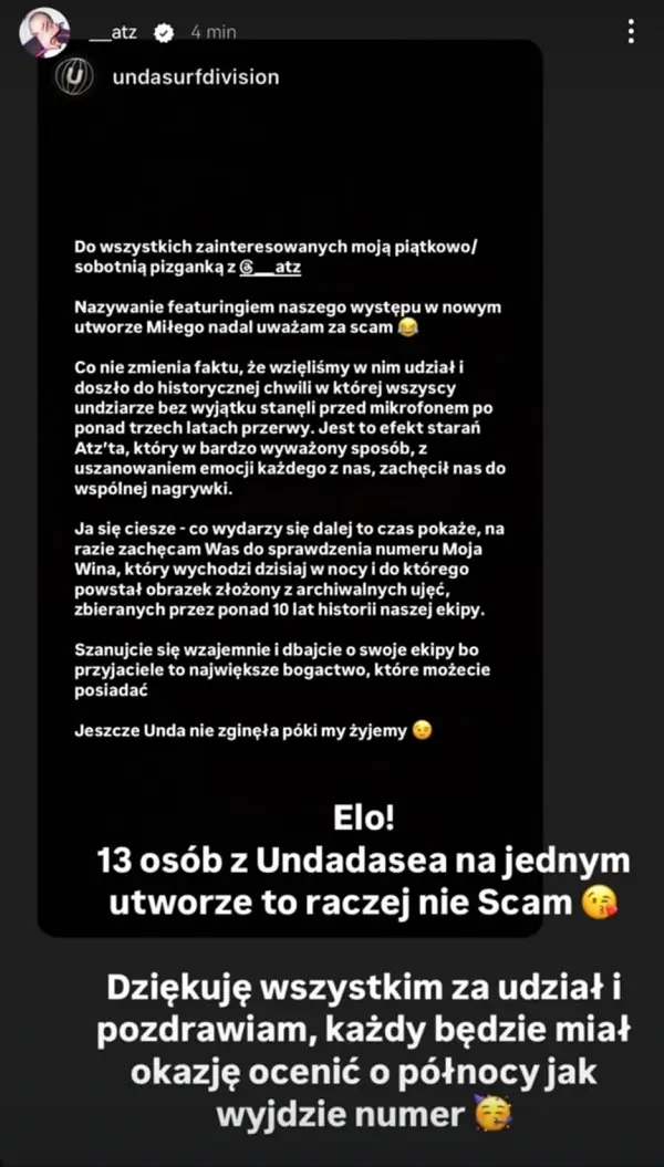 Miły ATZ, Undadasea - Moja Wina